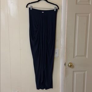 Women’s high low cotton skirt (navy)